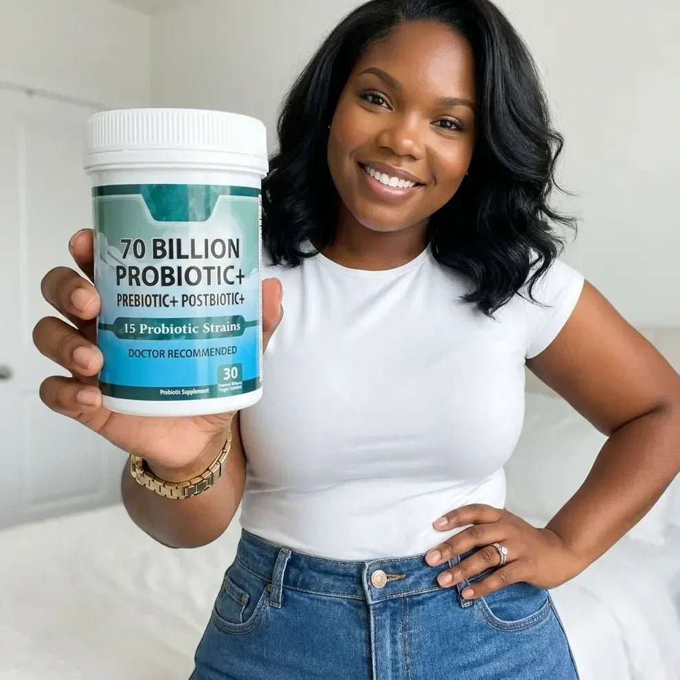 70 Billion Probiotic+ | Advanced 3-in-1 Gut Support Formula